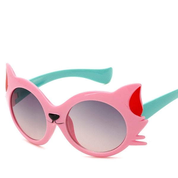 2019 New Fashion Kid's Sunglasses Girls Lovely Cartoon Cat Eye