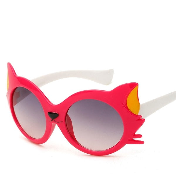 2019 New Fashion Kid's Sunglasses Girls Lovely Cartoon Cat Eye