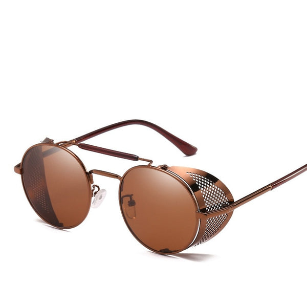 MuseLife Retro Round Metal Sunglasses UV Protection